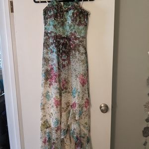 Guess long gown with ruffled slit